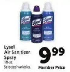 Safeway Lysol Air Sanitizer Spray offer