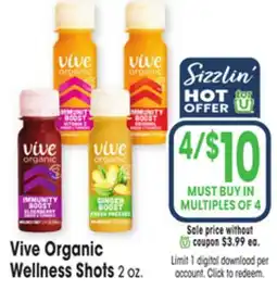 Jewel-Osco Vive Organic Wellness Shots offer