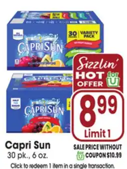 Jewel-Osco Capri Sun offer