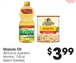Food 4 Less Mazola Oil or Juanita's Hominy offer
