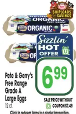 Jewel-Osco Pete & Gerry's Free Range Grade A Large Eggs offer