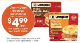 Food 4 Less Jimmy Dean Breakfast Sandwiches offer