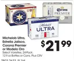 Food 4 Less Michelob Ultra, Estrella Jalisco, Corona Premier or Modelo Oro offer