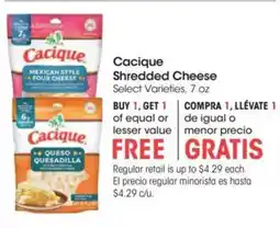 Food 4 Less Cacique shredded cheese offer