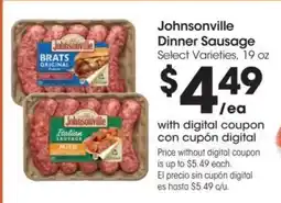 Food 4 Less Johnsonville Dinner Sausage offer