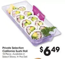 Food 4 Less Private Selection California Sushi Roll offer