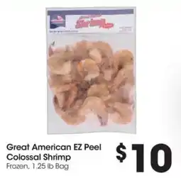 Food 4 Less Great American EZ Peel Colossal Shrimp offer