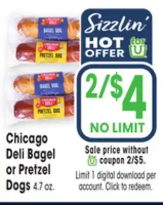Jewel-Osco Chicago Deli Bagel or Pretzel Dogs offer