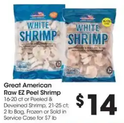 Food 4 Less Great American Raw EZ Peel Shrimp offer