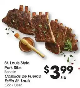 Food 4 Less St. Louis Style Pork Ribs offer