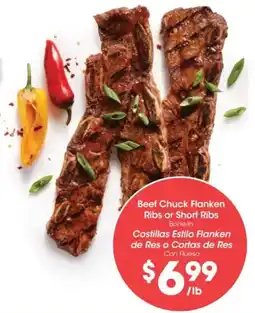Food 4 Less Beef Chuck Flanken Ribs or Short Ribs offer