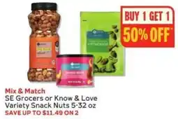 Winn Dixie SE Grocers or Know & Love Variety Snack Nuts offer