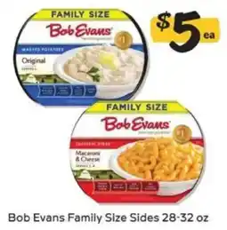 Winn Dixie Bob Evans Family Size Sides offer