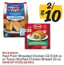Winn Dixie Fast Fixin' Breaded Chicken or Tyson Stuffed Chicken Breast offer