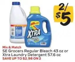 Winn Dixie Se Grocers Regular Bleach or Xtra Laundry Detergent offer