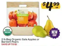 Winn Dixie Naturally Better Organic Gala Apples or Bartlett Pears offer