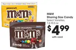 Smith's M&M Sharing Size Candy offer