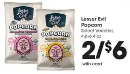 Smith's Lesser Evil Popcorn offer