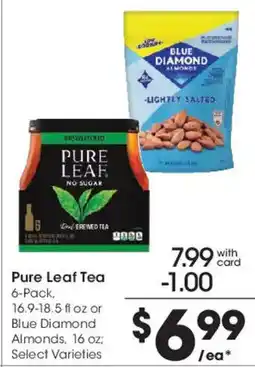 Smith's Pure Leaf Tea or Blue Diamond Almonds offer