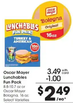 Smith's Oscar Mayer Lunchables Fun Pack offer