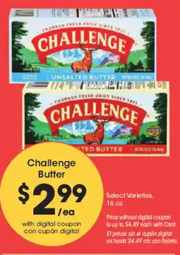 Smith's Challenge Butter offer
