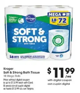 Smith's Kroger soft & strong bath tissue offer