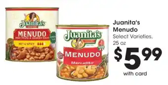 Smith's Juanita's Menudo offer