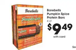Smith's Barebells pumpkin spice protein bars offer