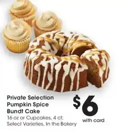 Smith's Private Selection Pumpkin Spice Bundt Cake offer