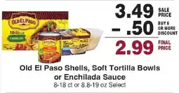 Piggly Wiggly Old El Paso Shells, Soft Tortilla Bowls or Enchilada Sauce offer