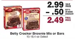 Piggly Wiggly Betty Crocker Brownie Mix or Bars offer
