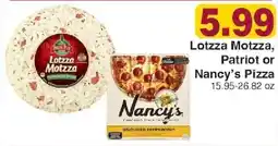 Piggly Wiggly Lotzza Motzza, Patriot or Nancy's Pizza offer