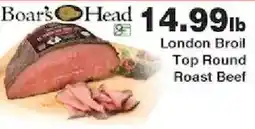 Piggly Wiggly Boar's Head London Broil Top Round Roast Beef offer