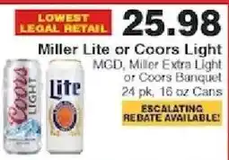Piggly Wiggly Miller Lite or Coors Light offer