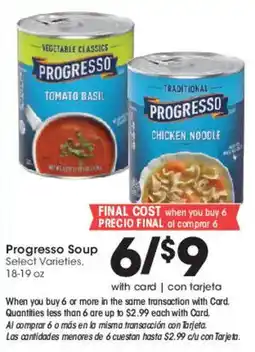 Smith's Progresso Soup offer