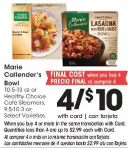 Smith's Marie Callender's Bowl offer
