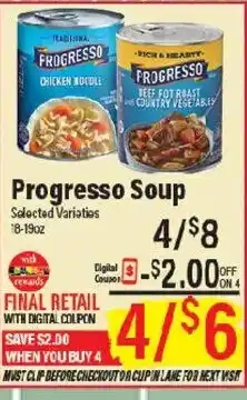 Market Basket Progresso Soup offer