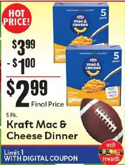 Market Basket Kraft Mac & Cheese Dinner offer
