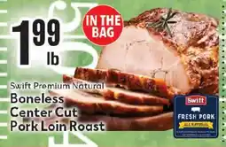 Market Basket Swift Premium Natural Boneless Center Cut Pork Loin Roast offer