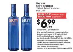 Ralphs Skyy or Skyy Infusions offer
