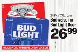 IGA Budweiser or Bud Light Beer offer