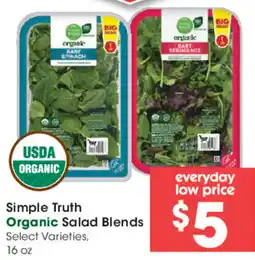 Mariano's Simple Truth Organic Salad Blends offer