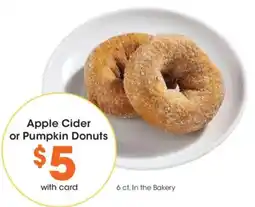 Mariano's Apple cider or pumpkin donuts offer