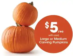 Mariano's Large or Medium Carving Pumpkins offer