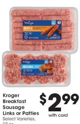 Mariano's Kroger Breakfast Sausage Links or Patties offer