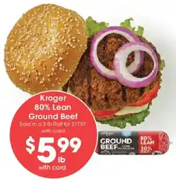 Mariano's Kroger 80% Lean Ground Beef offer