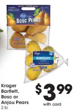 Mariano's Kroger Bartlett, Bosc or Anjou Pears offer