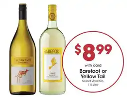 Mariano's Barefoot or Yellow Tail offer