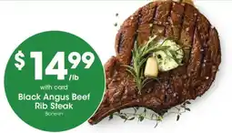 Mariano's Black Angus Beef Rib Steak offer