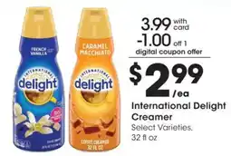 Mariano's International Delight Creamer offer